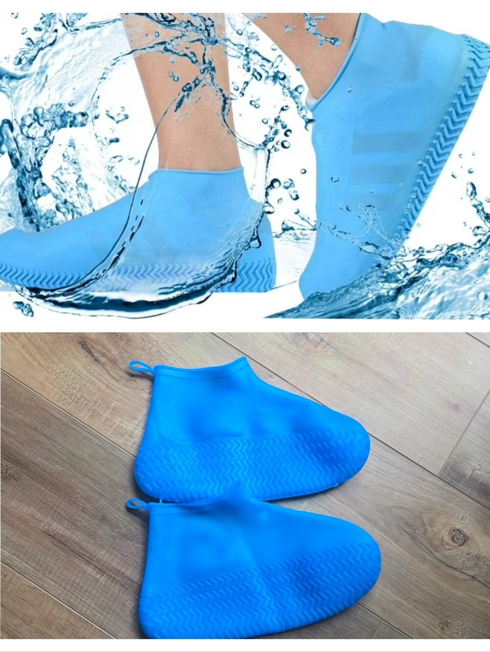 Large Silicone Rain Shoe Covers – Waterproof, Slip‑Resistant, Easy Wear New L
